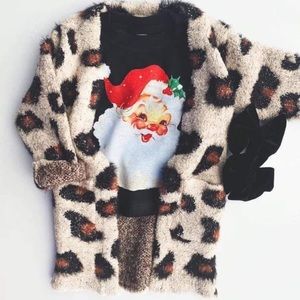 6/12 month boutique leopard sweater cardigan